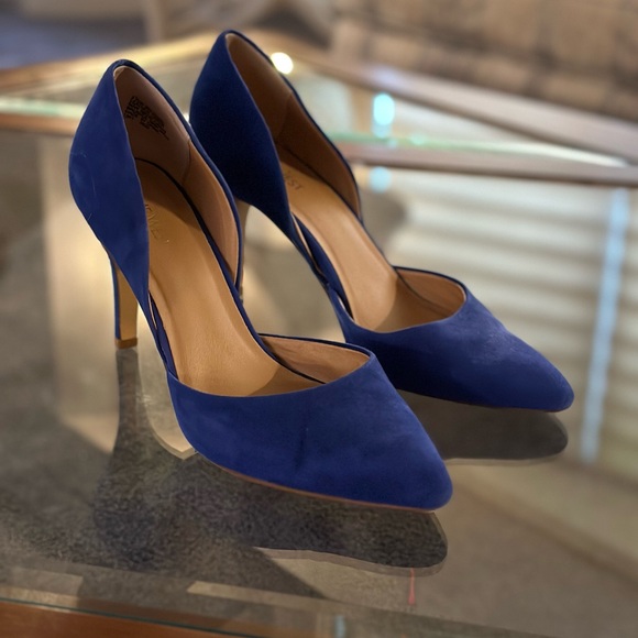Nine West Shoes - Nine West blue suede heels. Gently worn. Size 9.5